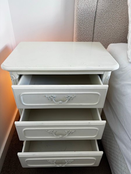 French Dresser with attached mirror and matching side tables62863407068803114