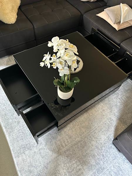 Sleek Black Glass Coffee Table62863838105473111