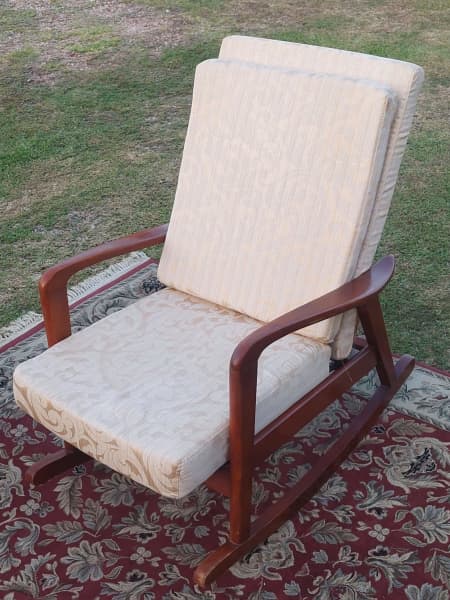 Mid Century Retro Rocking Chair With Recliner62863383468163111