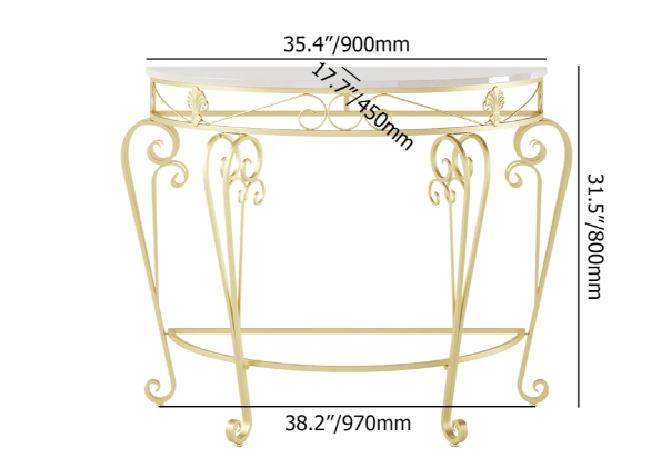 French Country Metal Console Table Classical Gold62863409853315111