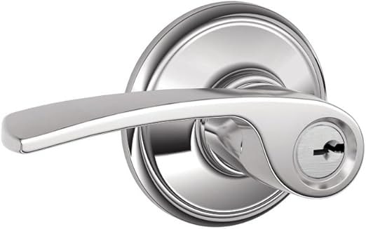 DOOR HANDLE - Keyed Entry Lock by SCHLAGE - F51A MER 625, Lever-Chrome63004456348290114