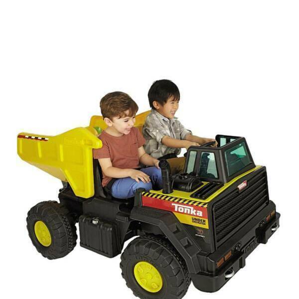 tonka truck ride on with trailer