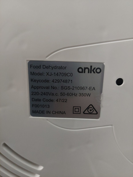 Anko 3-tier electric dehydrator63612125713283111