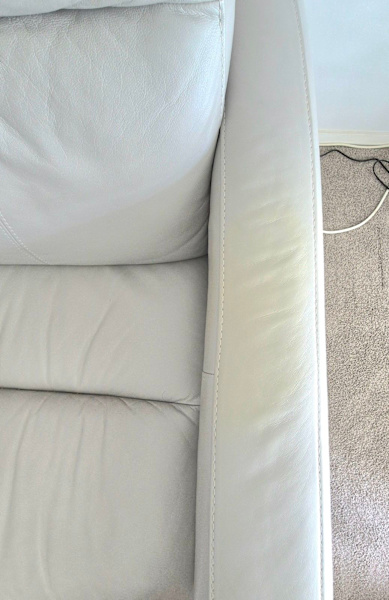 2 seater light grey reclining sofa (pick up only)62863411737090114