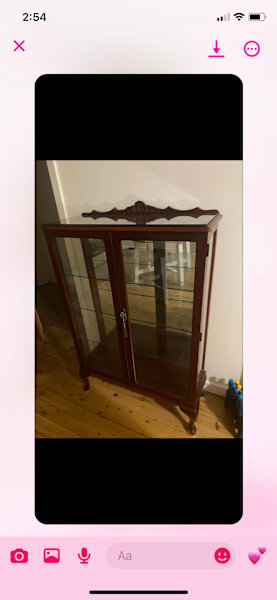 Vintage Queen Anne display cabinet628633821614091112