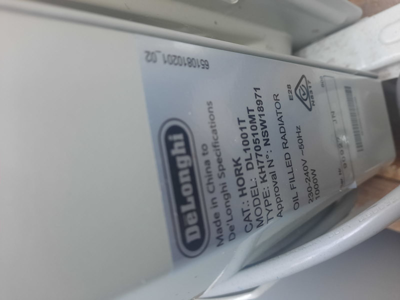 delonghi 5 fin dl101t oil hester column heater pickup near Bayswater a63442421067138113