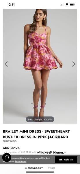 Brailey Mini Dress - Sweetheart Bustier Dress in Pink Jacquard