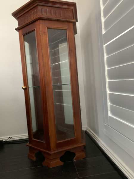 Solid Vintage hexagon display cabinet62863379046787111