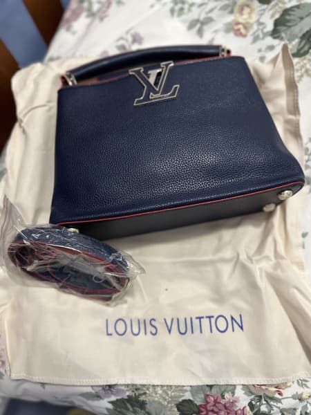 Louis Vuitton Capucines Crocodile Leather Silver-Tone Mini Blanc