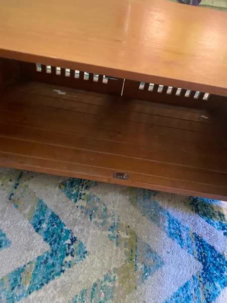 NOW $50 Wooden Coffee Table - rectangle/cupboard storage62863378291586113