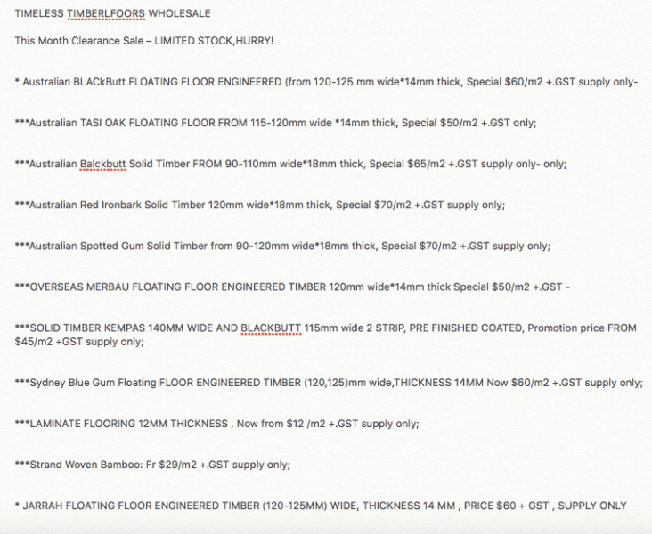 IMMEDIATE DEALS! PACIFIC BRUSHBOX PREMIUM FLOORS $50 CALLFORQUOTE63439248519553113