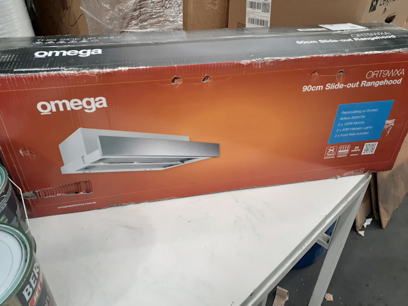 omega 90cm slideout rangehood