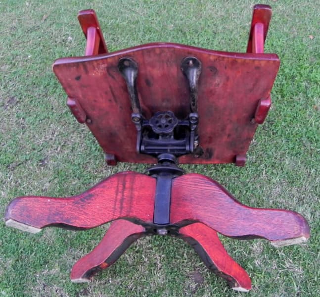 Retro With Swivel And Adjustable Seat  Wooden Captains Chair 63437624692227113
