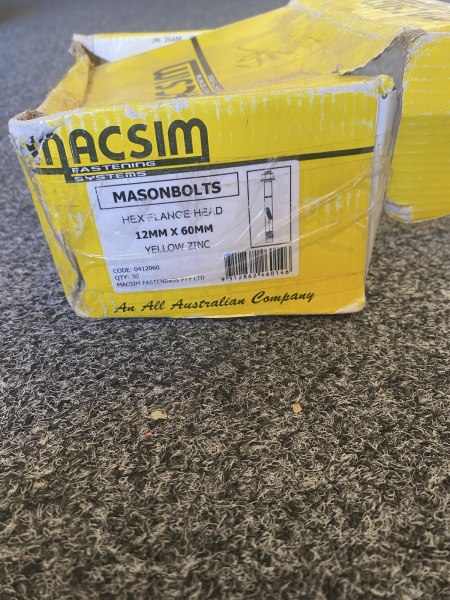 Masonry bolts 12mm x 60mm63004586615297111