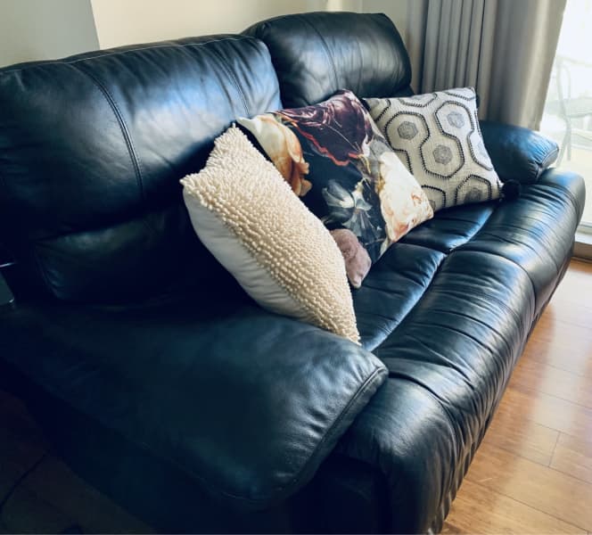 Black Leather Recliner Sofa Gumtree Matttroy