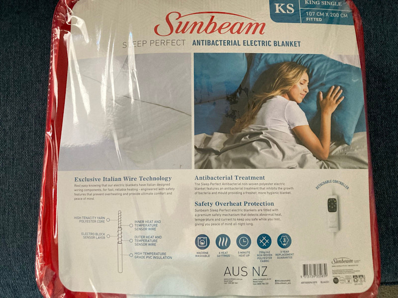 King single sunbeam electric blanket with 63612125758209112