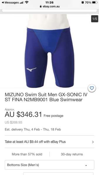 LIKE NEW] Mizuno Swimming Race Suit GX-SONIC IV | Other Sports