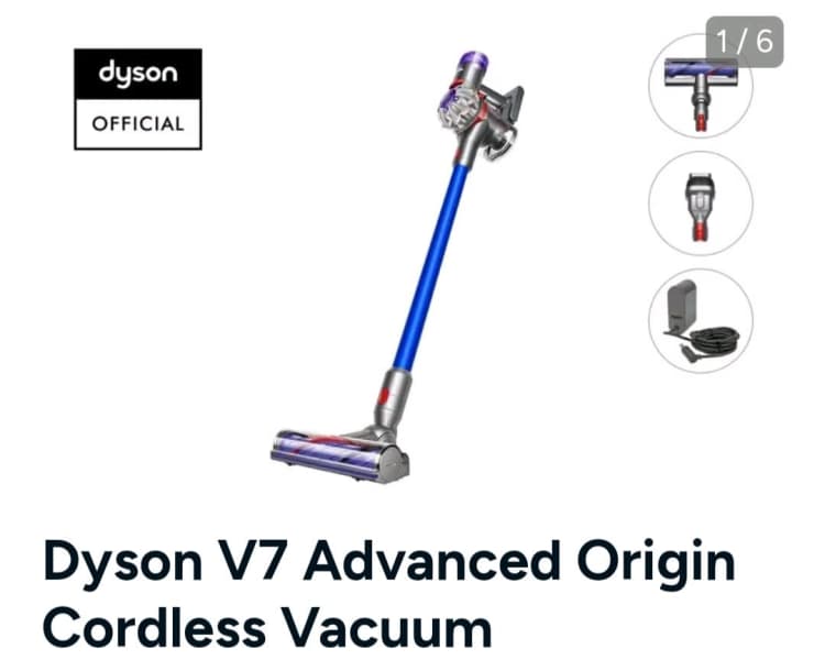 dyson v7 advanced origin stick vacuum