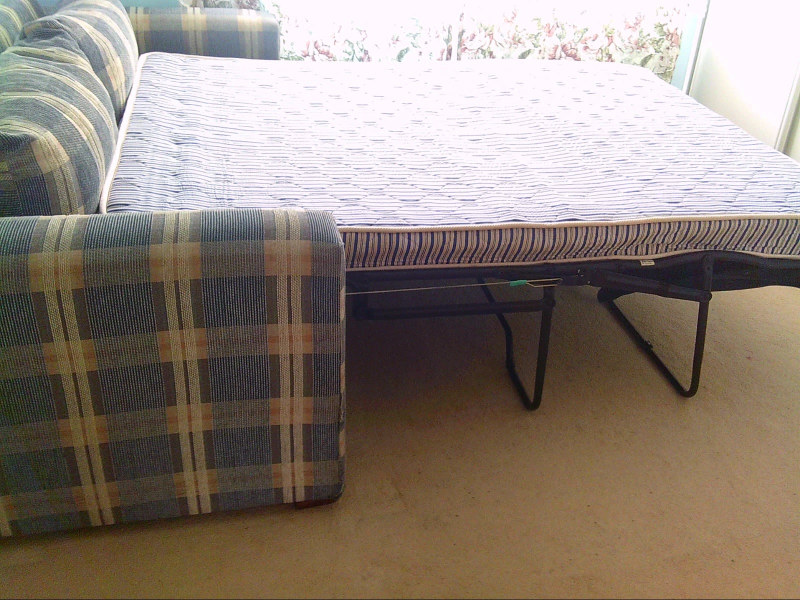 Two Seater Sofa Bed Retro Plaid62863406447747112