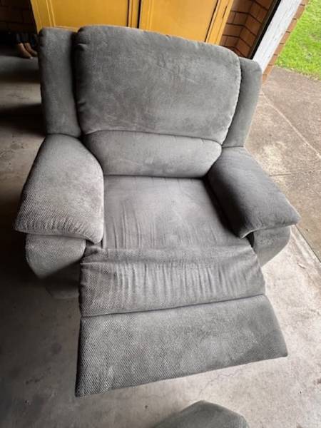 2 x large three seater recliner lounges & large armchair62863377629825114
