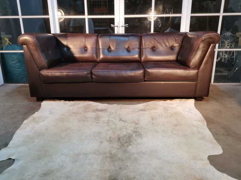 used leather couch and chair