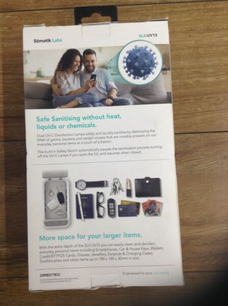 SOMATIK LABS UV15 ULTRA VIOLET PHONE SANITISER63441381888770111