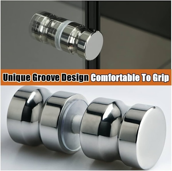 Aluminium Alloy Shower Door Handles  Double-Sided Knobs for Bathroom63004493600257111