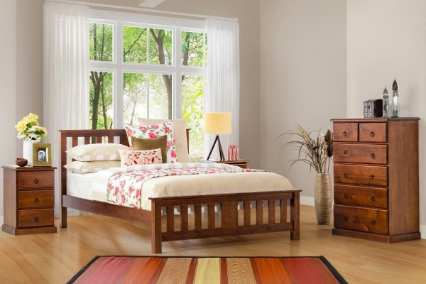 Queen size bed frame+mattress62863840916865112
