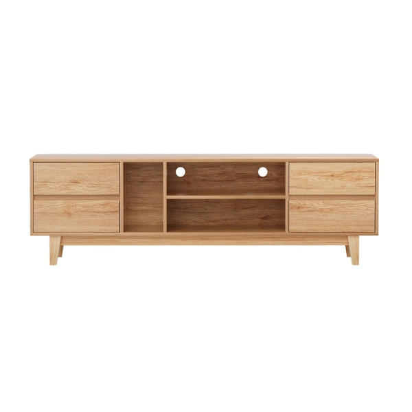 Entertainment Unit Stand TV Cabinet Storage Drawer Shelf 180cm Wooden62866848977667112