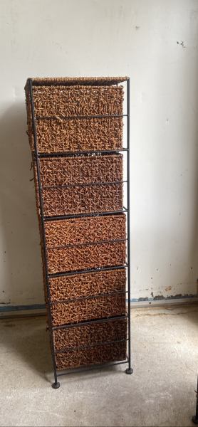 Coastal Sea grass jute twine wrought iron frame drawers 62863381271939112