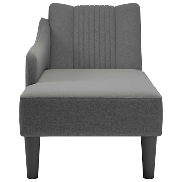 Chaise Lounge with Right Armrest Dark Grey Fabric...62863385123842114