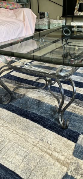 GLASS TOP METAL TABLE62865820903427112