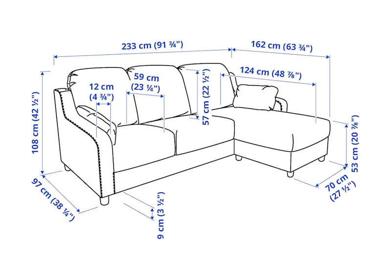 Vinliden 3 Seat Couch with Chaise62863407366401111
