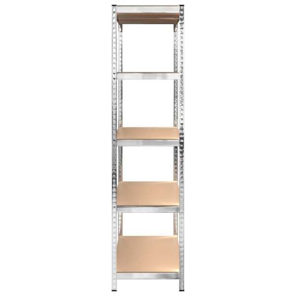 5-Layer Shelves 4 pcs Silver Steel&Engineered Wood62866849346434113