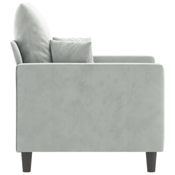 Sofa Chair Light Grey 60 cm Velvet62863411457153112