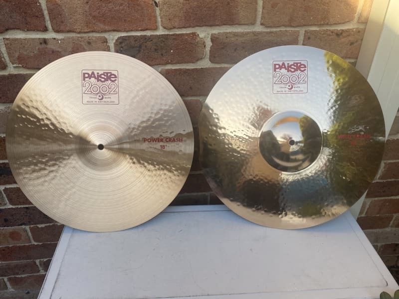 Paiste 2002 crash cymbals 18 & 19 Inch NEW!! | Percussion & Drums