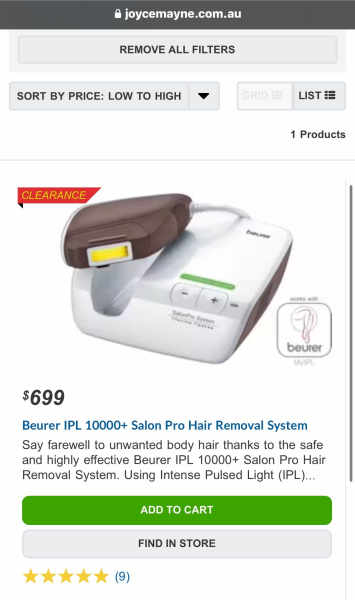 Beurer IPL 10000+ Laser hair removal machine 63020850219266117