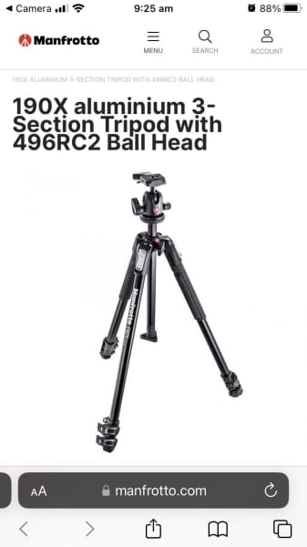 manfrotto tripod gumtree