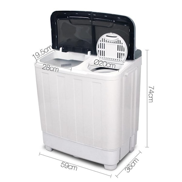 Mini Portable Washing Machine 5KG - White63012443736195111