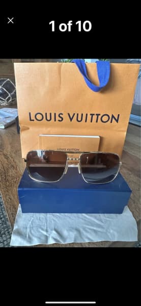 Louis Vuitton Attitude Sunglasses Unisex Gold Rimmed Adjustable Handles