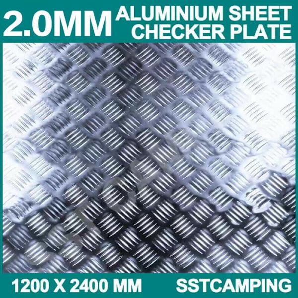 2mm Aluminium Tread Plate 5052 Checker plate sheet 1200x2400mm63007278655746112