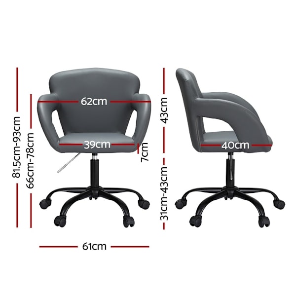 Office Chair Mid Back Grey62863838874625114