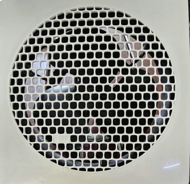 Exhaust Fan 200mm White Square, round hole - tested, works great630173180336651129