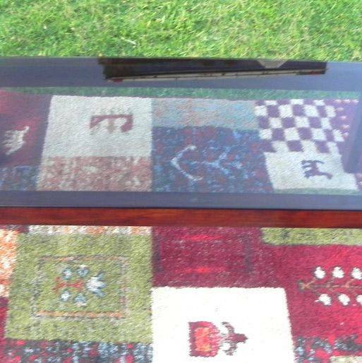Mid Century Modern Rectangular Glass Top Coffee Table62863384077443113