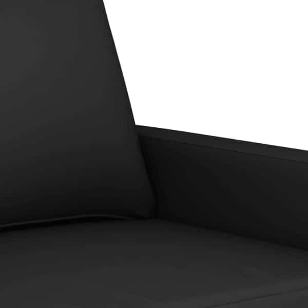 3 Piece Sofa Set with Cushions Black Velvet62863411724290112