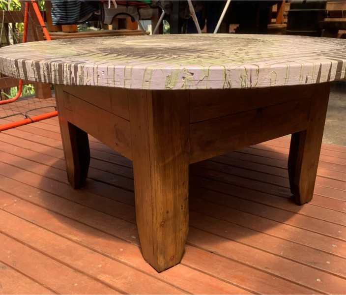 Decorative round coffee table 62864723685891113
