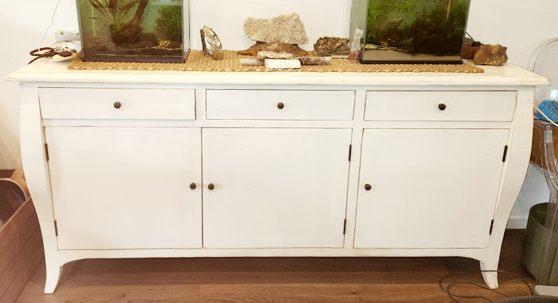 Solid Timber French Provincial Sideboard / Buffet Classic White 62863375242498111