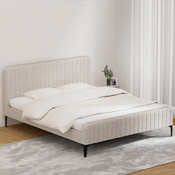 Bed Frame King Size Beige AMMY62863410930945113