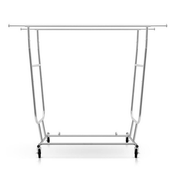 Clothes Rack Airer Double Rail Coat Stand Adjustable Hanger62863839097730112