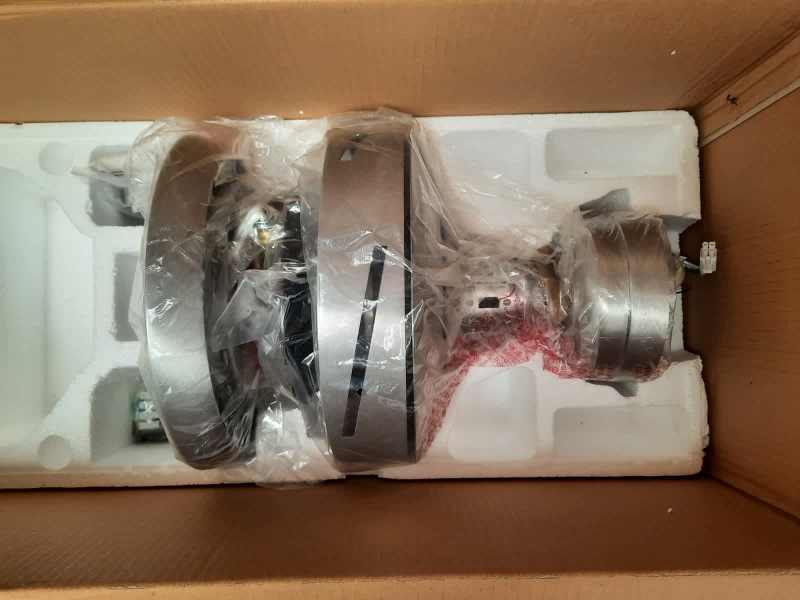 BRILLIANT TEMPEST 2x B22 BRUSHED ALUMINIUM CEILING FAN MOTOR NO BLADES63017318776194111